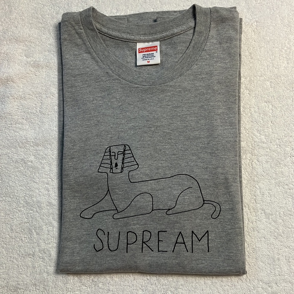 Supreme Mark Gonzales Supream Sphinx T-Shirt in Gray, size M - Picture 1 of 7